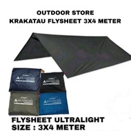 TENDA Flysheet 3X4 METER WATERPROOF BACKPACKER BRAND / 3X4M TENT COAT / FLYSHEET