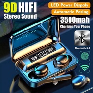 【TWS】𝗕𝗟𝗨𝗘𝗧𝗢𝗢𝗧𝗛 𝗘𝗔𝗥𝗣𝗛𝗢𝗡𝗘 F9 TWS Earphone True Wireless Bluetooth Headset 9D Stereo Bass Hi-Fi Earbuds