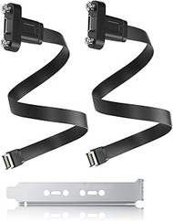 Duttek USB 3.1 Gen 2 Front Panel Cable 10Gbps, USB C Female to USB 3.1 Type E (19/20pin) Male Adapte