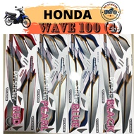 HONDA WAVE100 R WAVE100 WAVER Stripe Stiker Sticker WAVE 100R (4) BODY COVERSET COVER SET KAVERSET K
