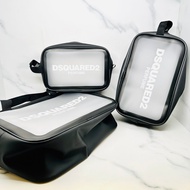 DSQUARED2 Translucent Travel Toiletry Bag 3-Piece Set Violet Perfume