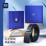 Authentic HLA Leather Belt Mens Automatic Buckle Waist Belt Gift Box Set for Boyfriend Or Dad New St