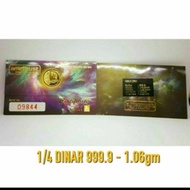 100% Gold Bar 999.9  (1/4 DINAR)-1.065 Gram-