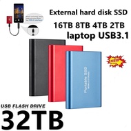 External HD Samsung T5 SSD 32TB/16TB/8TB USB 3.1 Type-C SSD Adapter HD External Hard Drive