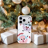 happy Stylish printed 2-in-1 phone case Works with iPhone17 Pro Max/17 Pro/17 air/17/16 Pro Max/16 P