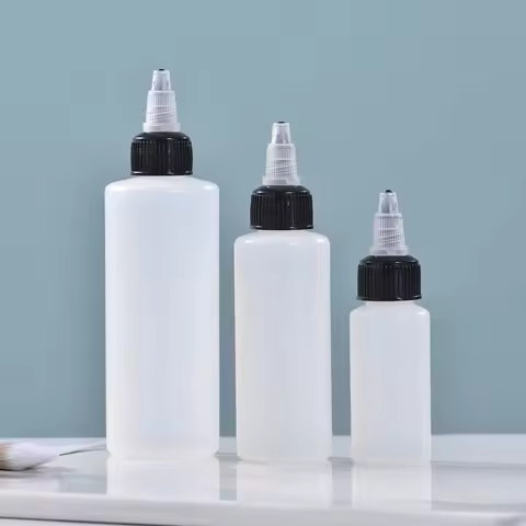 30ml 50ml 100ml 250ml 300ml Extrusion Tip squeeze Bottle Translucent Plastic Bottle Painting Ink Gel