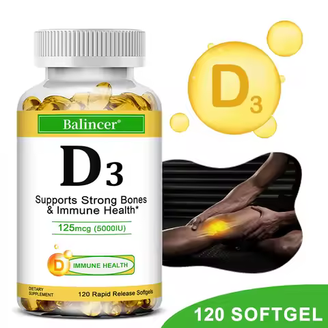 Vitamin D3 5000 IU - Supports Strong Bones & Immune Health - Gluten Free Non-GMO Vitamin D Supplemen