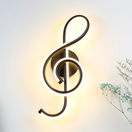 【SPOT EXPRESS】 22W LED Wall Lamp Bedroom Beside Wall Light Music Clef Shape Home Indoor Living Room