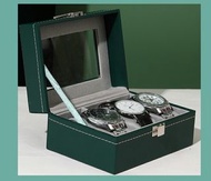 Green  watch storage box collection display gift box# 綠色手錶收納盒# 珠寶首飾收納盒#3位 手錶盒