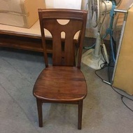 柚木色實木餐椅