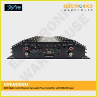 ☂ ✔ ∆ XxxV18 VFA6000U 3600 Watts 4/3/2 Channel Car Audio Power Amplifier with USB/SD Input