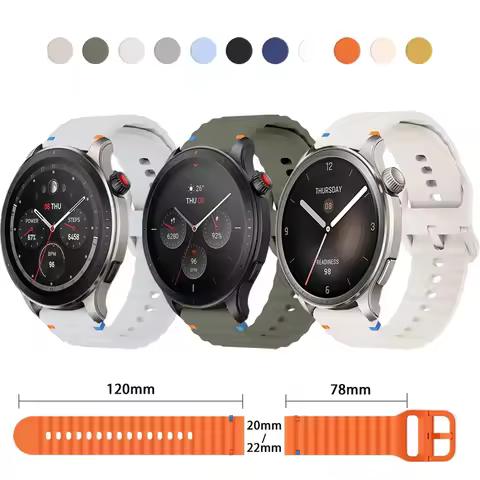 22mm Strap for huawei GT3 4 Amazfit Balance/GTR 4 46mm/BIP 5 /GTR 3 Soft Silicone 20mm Band for Acti