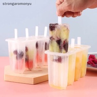 strongaromonyu Ice Cream Mold Set Popsicle Maker Ice Tray with Sticks Lid DIY Kitchen Tool EN