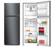 MIDEA Double Door Refrigerator Inverter Quattro 240L MDRT307MTB28-MY / MDRT-307MTB28MY Peti sejuk