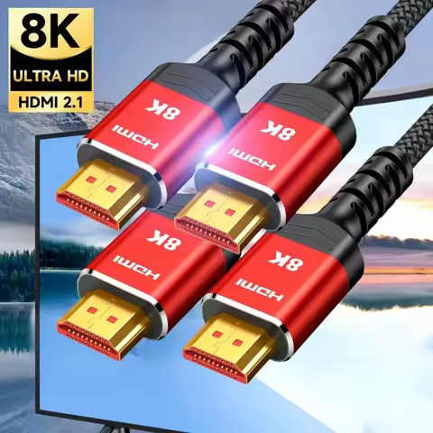 2-Pack 8K HDMI 2.1 Cables ,48Gbps High Speed Braided Cord-4K@120Hz 8K@60Hz, Compatible With Roku TV/