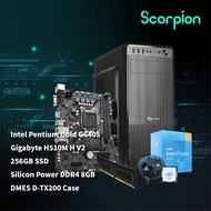 Intel Pentium Gold G6405/ Gigabyte H510M H V2/ 256GB SSD/ Silicon Power 8GB DDR4/ DMES D-TX200 Case