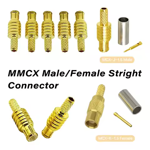 Stright Connector MMCX-JB2 Crimping RG316/174 Connector MCX-J-1.5 Male/MCX-K-1.5 Female