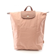 [二手] Longchamp Le Pliage Original 背包，M 碼，10284089P96，粉茶色，帆布和皮革。