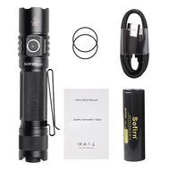 Sofirn SP35T 3800lm Tactical 21700ไฟฉายที่มีประสิทธิภาพ LED Light USB C ชาร์จไฟฉาย Dual สวิทช์ไฟแสดง