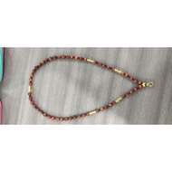 佛牌项链/thai amulet necklace/8mm帝皇木珠，镭射镀金6扣