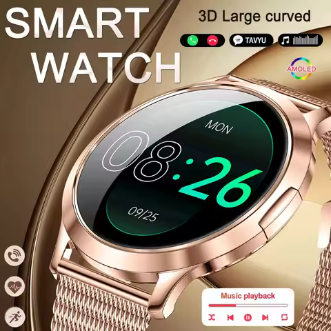 LIGE New Women Smart Watch 1.32" 466*466 HD AMOLED Screen Bluetooth Call Blood Oxygen IP68 Waterproo