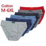 100% Cotton Mens Briefs Plus Size Men Underwear Panties 5XL/6XL Men's Breathable Panties Solid Sexy Comfortable Shorts