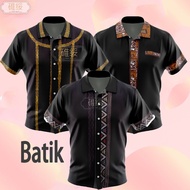 Baju Kemeja Kaamatan Print Corak Etnik Borneo Baju Kaamatan Berkolar Butang Depan Jersey Sabah XS-3X