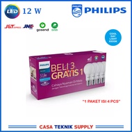 Philips 12W LED Bulb Package 3 free 1
