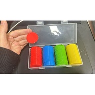 Kit 100 Colorful Plastic Chips Educational Games and Activities Cards Value 37 MM