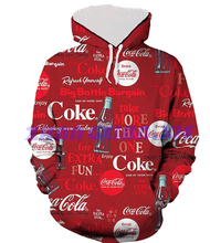 （xzx  31th）  (ALL IN STOCK) Coca-Cola Red Beauty 3D Full Print Unisex Hooded Casual Long Sleeve Hooded Style 11