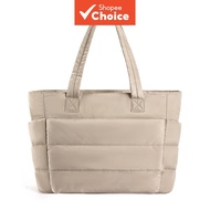 Canvas Tote Bag for Women: Large Waterproof Shopper, Dior Style Zipper & Multi-Compartment College S
