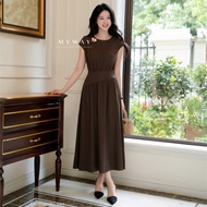 MY WAY Women's Summer T-shirt Dress Short Sleeve Flared High Quality Cotton 5MDT10248