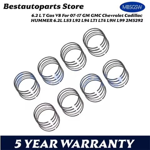Engine STD Piston Ring Set Fit 6.2 L T Gas V8 For 07-17 GM GMC Chevrolet Cadillac HUMMER 6.2L LS3 L9