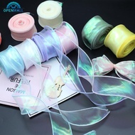 OPENMALL 10 Meters/Roll Organza Yarn Ribbon Flower Packaging Material Floral Florist Wrapping Suppli
