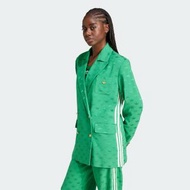 adidas - 休閒 優質梭織提花布西裝褸 女裝 綠色