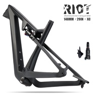 2023 LEXON Carbon Frame MTB Full Suspension Frame Cross Country Trial AM DH XC Bike Frameset 29er Boost MTB 148MM DNM ROCKSHOX SHOCK