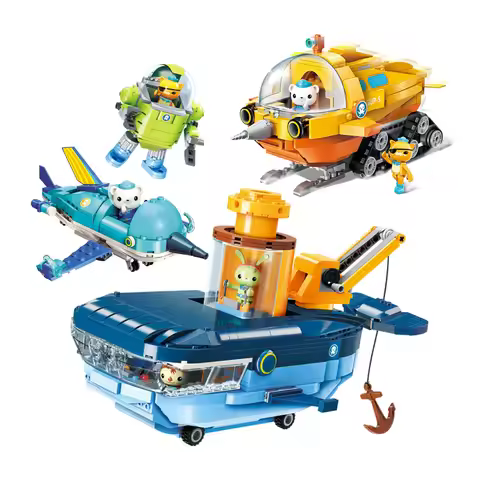 Octonauts Building Block Set Complete GUP Vehicles & Crew Figures Set Ocean Exploration Toys for Tod