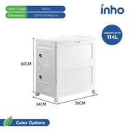inho L56cm Multipurpose Top Flip Storage Box Foldable Storage Cabinet Clothes Toy Storage Organizer 