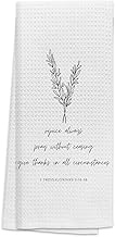 TUNW Christian Bible Verse Scripture 1 Thessalonians 5:16-18 Soft and Absorbent Kitchen Towels Dishc