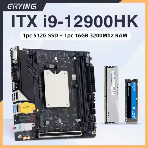ERYING Gaming PC Computer Motherboard CPU RAM Combo Interposer Kit i9 12900HK Procesador+DDR4 RAM 16