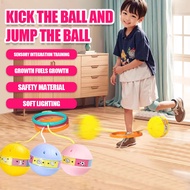 Fitness Night Rotating Light Bounce Hula Single Children's Ball Hoop Balance Exercise Foot Leg