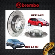 BREMBO Xtra Rear Brake Discs (2pcs) - Volkswagen Golf MK5 2.0 GTI, 2.0 FSI