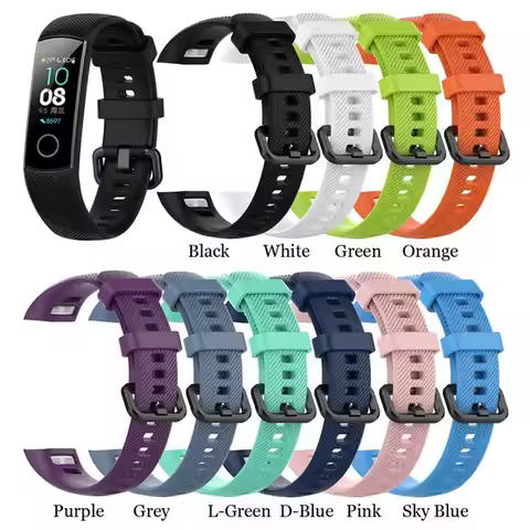Strap For Honor Band 5 4 Wristbands Sport Colorful Band Silicone Replacement Bracelet For Honor Band
