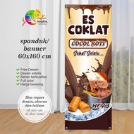 Spanduk Banner 60x160 Cm Spanduk Es Coklat Cocol Roti Spanduk Minuman Banner Minuman Custom