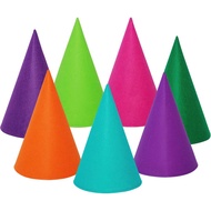 Fengek 7 Packs Gnome Hats, Felt Dwarf Hats for Unisex Adults Teens Elf Hat for Halloween Christmas P