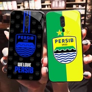 HK-29 Indonesian PERSIB Glass KACA Casing for OPPO Reno A9X A9 A5 2F F11 2Z 2019 2020 Pro