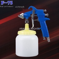F75 Paint Spray Gun Spray Gun Lower Pot Pneumatic Latex Paint Spray Gun Furniture Car F75 High Atomi
