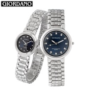 Giordano Classic Couple Lover Dark Blue Stainless Steel Band  Water Resistant Watch 5256D.BL