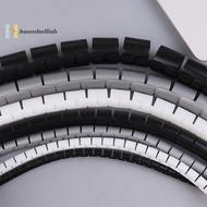<Hoembellish> 2m Cable Organizer Flexible Spiral Cable Wire Protectorputer Cord Protective Tube Clip