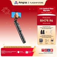 Amgras Tripod S01 Pro Selfie Stick Phone Tripod All in One Extendable Cell Tripod with Wireless Remo